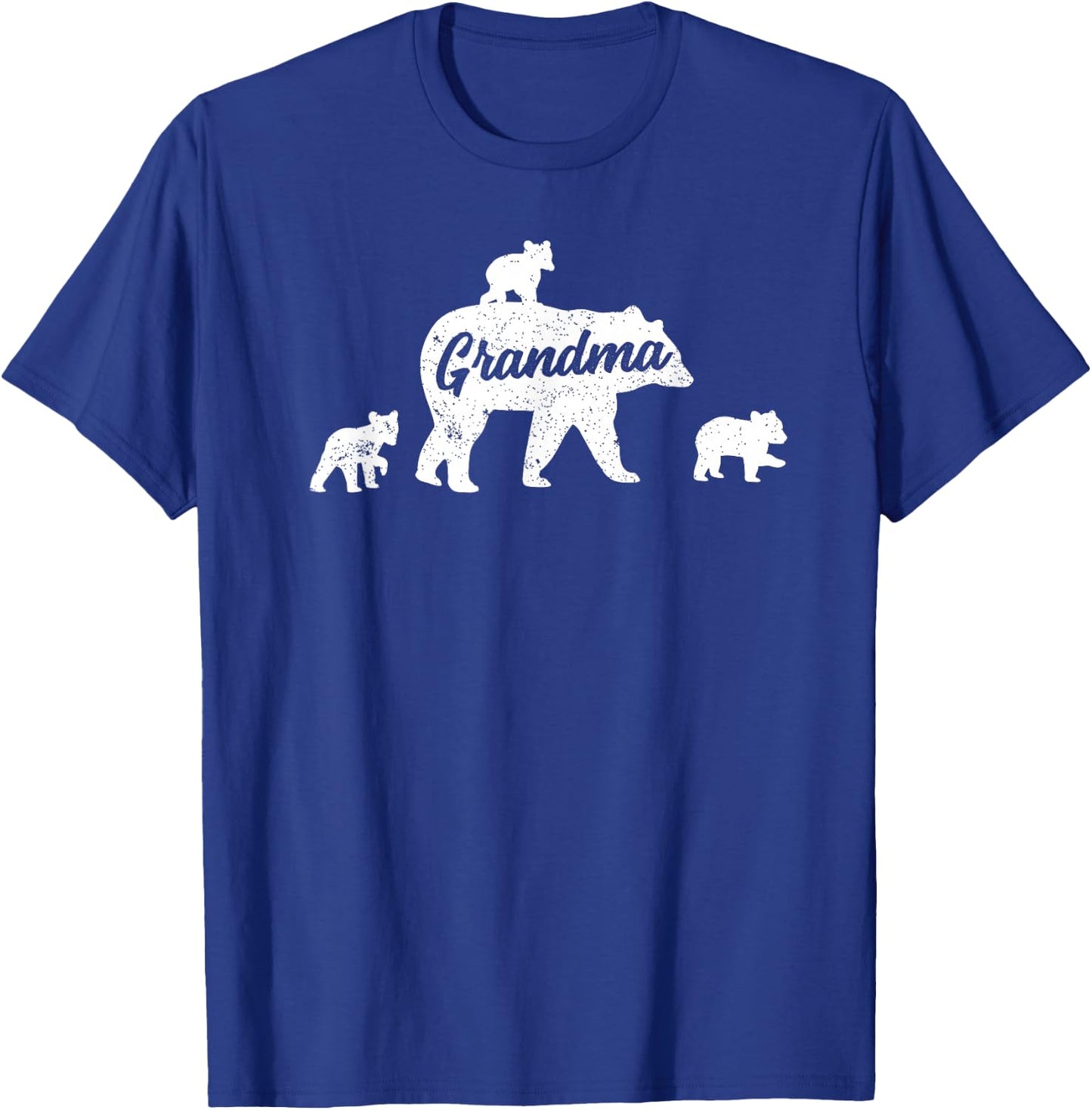 Vintage Grandma Bear 3 Cubs Mother's Day T-Shirt - T-Shirt | Royal