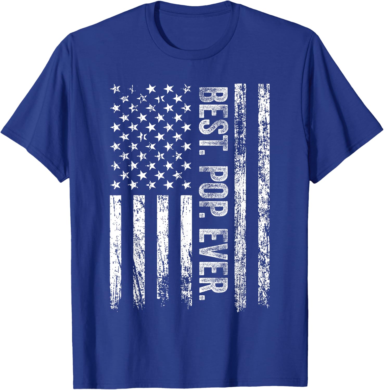 Best Pop Ever Vintage American US Flag Father's Day T-Shirt - T-Shirt | Royal