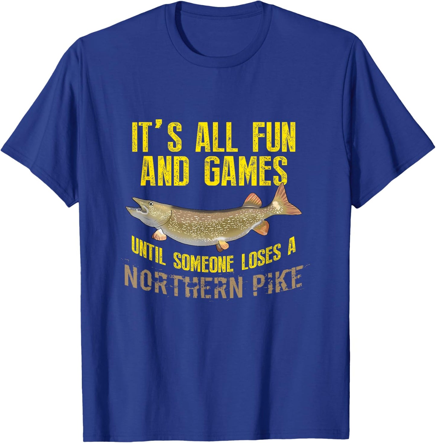 Funny Northern Pike Fishing Freshwater Fish Gift T-Shirt - T-Shirt | Royal