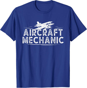 Aircraft Mechanic - Airplane Mechanic Aviation Outfit Gift T-Shirt - T-Shirt | Royal