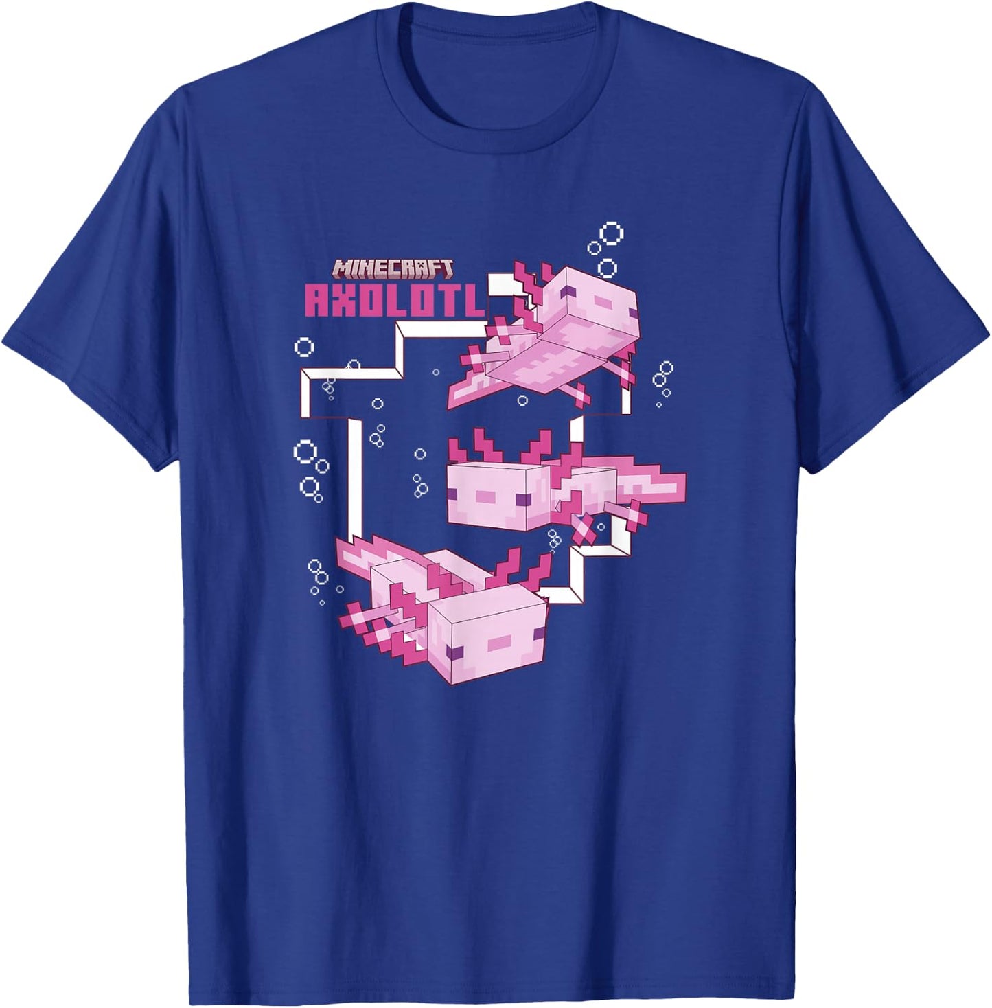 Minecraft Pink Axolotl Pond T-Shirt - T-Shirt | Royal