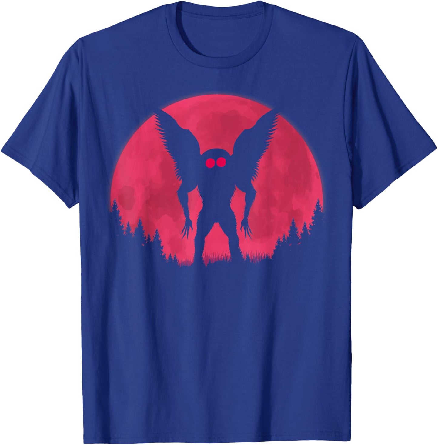 Mothman Moon! Funny Cryptid Women Kids! Moth man T-Shirt - T-Shirt | Royal