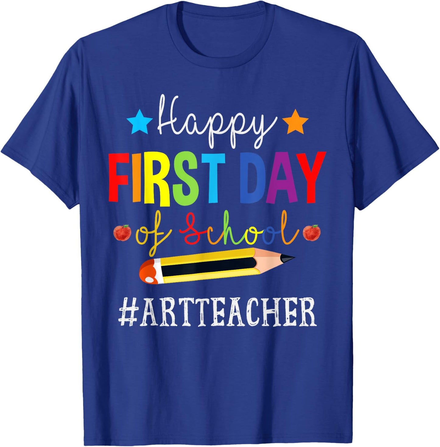 Art Teacher Squad Happy 1st Day Of School Back to School Women Kids T-Shirt - T-Shirt | Royal