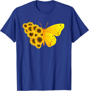 Sunflower Butterfly T-Shirt - T-Shirt | Royal