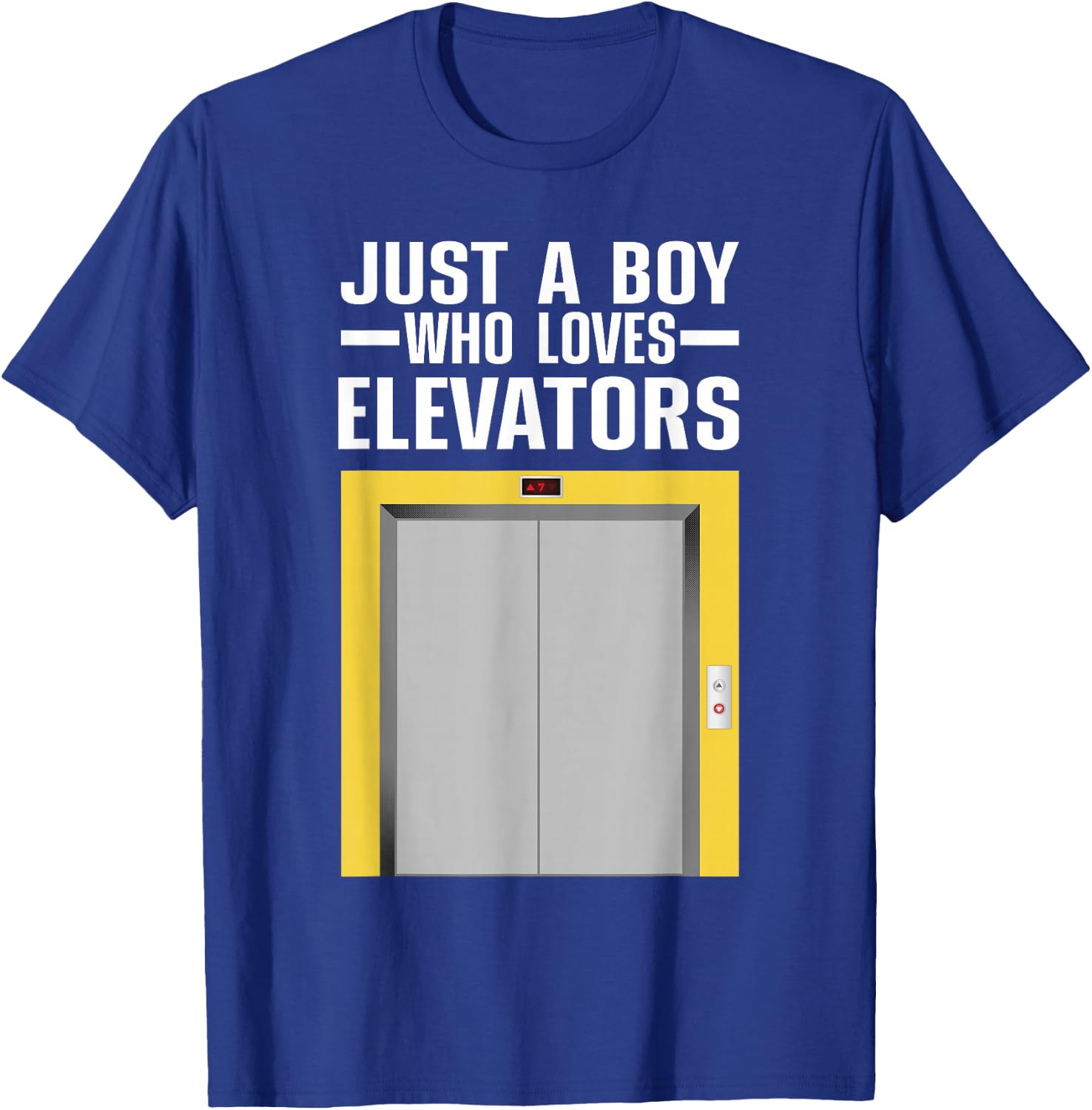 Cool Elevator Art Men Boys Kids Elevator Mechanic Inspector T-Shirt - T-Shirt | Royal