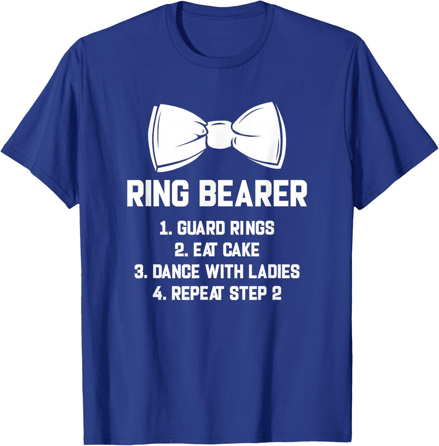 Ring Bearer Guard Rings Eat Cake Wedding Kids Boys T-Shirt - T-Shirt | Royal