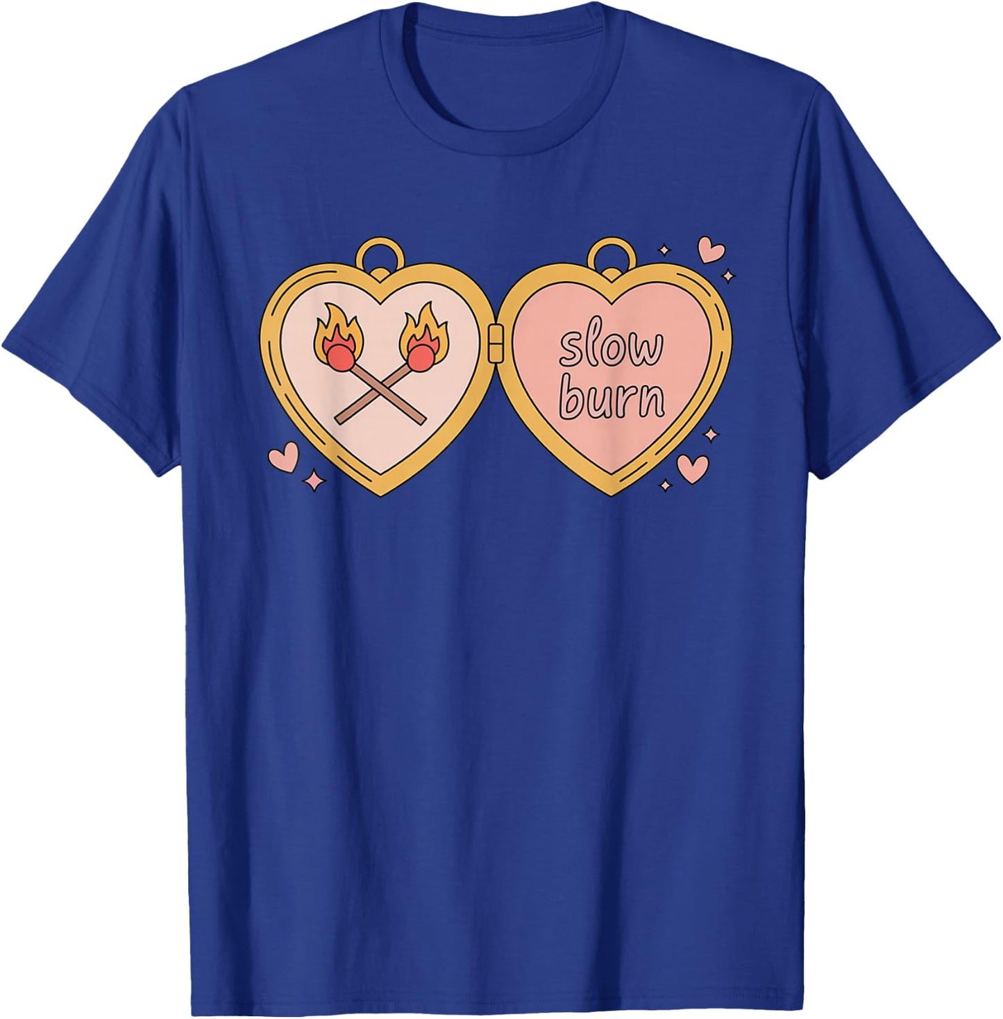 Slow Burn Romance Book Lover T-Shirt - T-Shirt | Royal