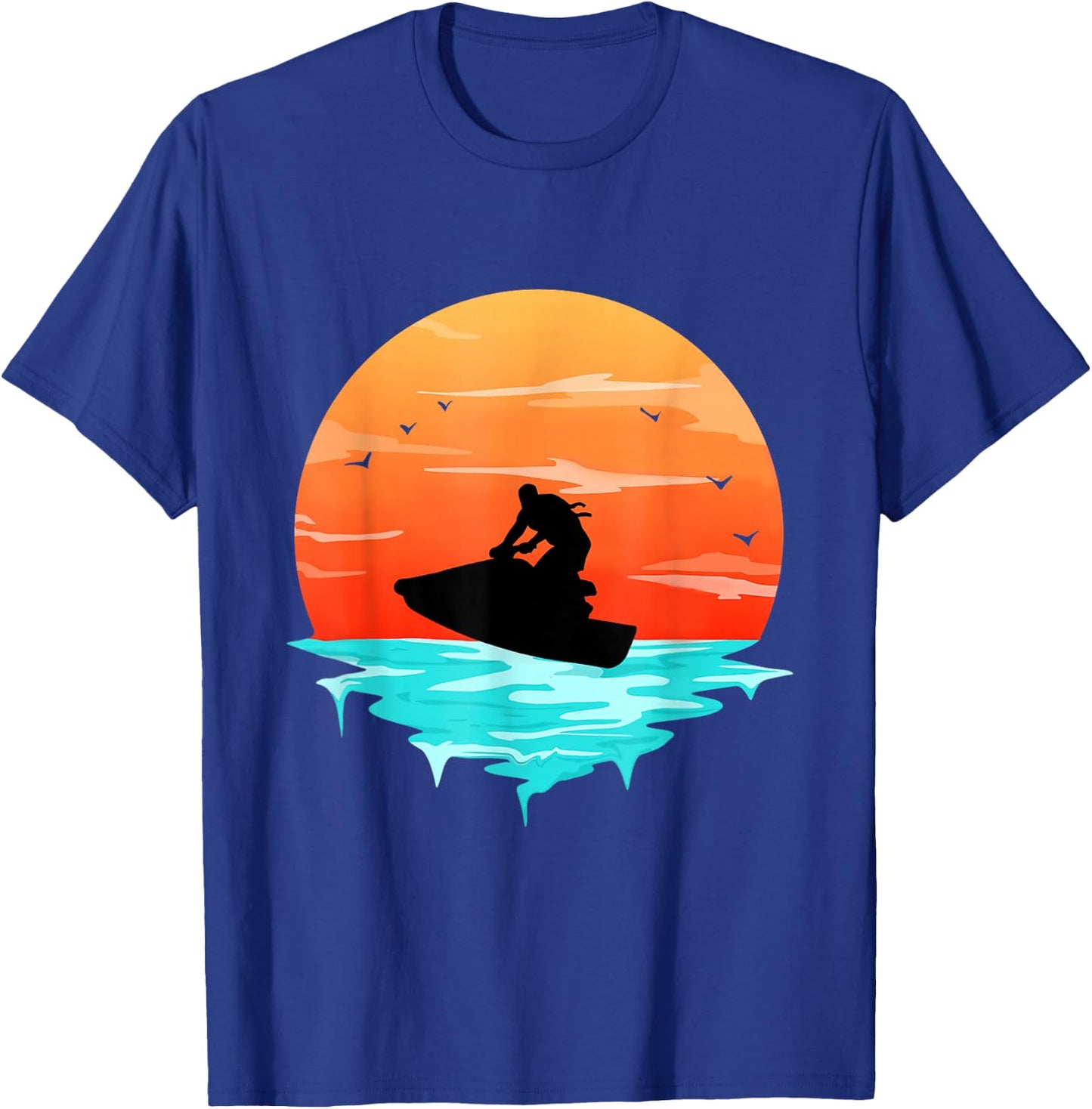 Jetski Seadoo Swimmer Watersports Jetskiing Racing Jet Ski T-Shirt - T-Shirt | Royal