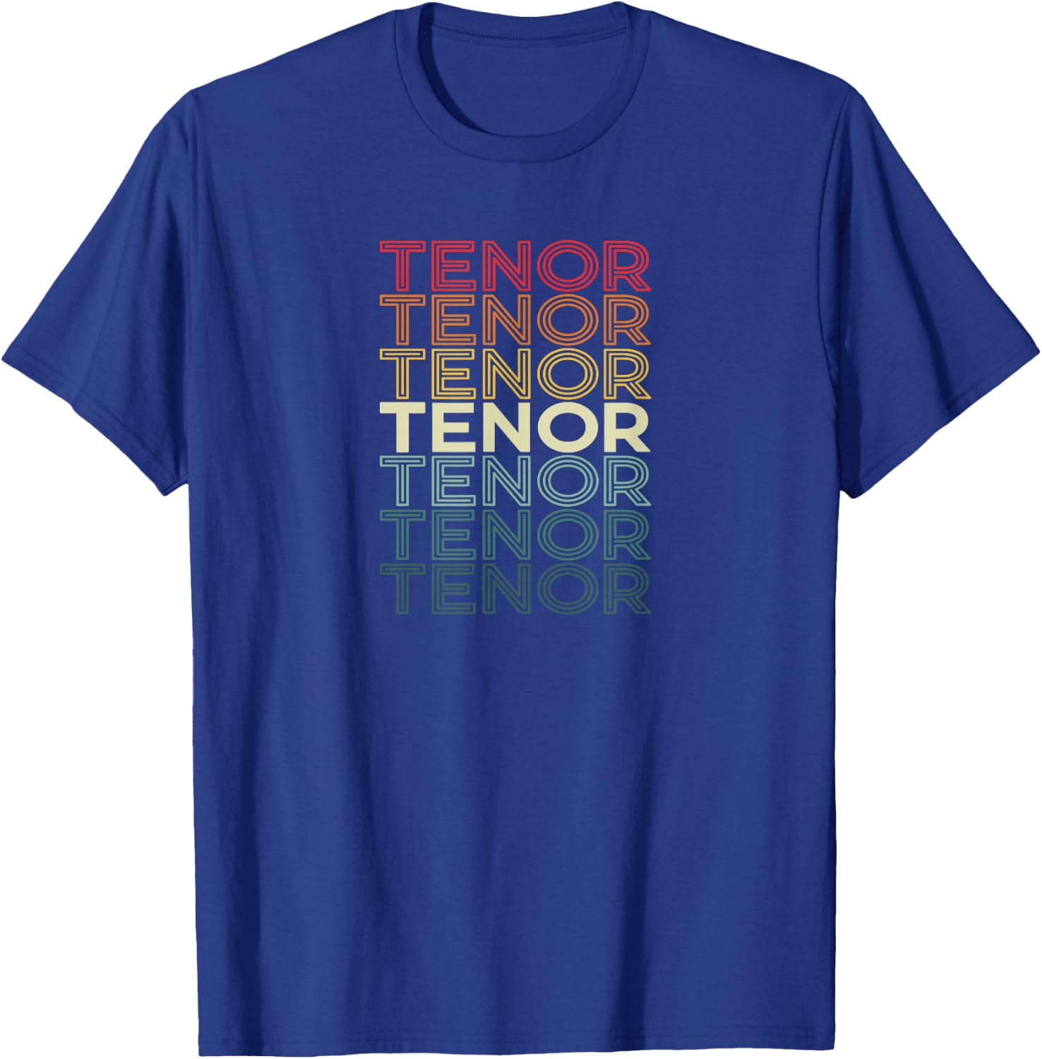 Tenor repeating word Barbershop Quartet Singer T-Shirt - T-Shirt | Royal