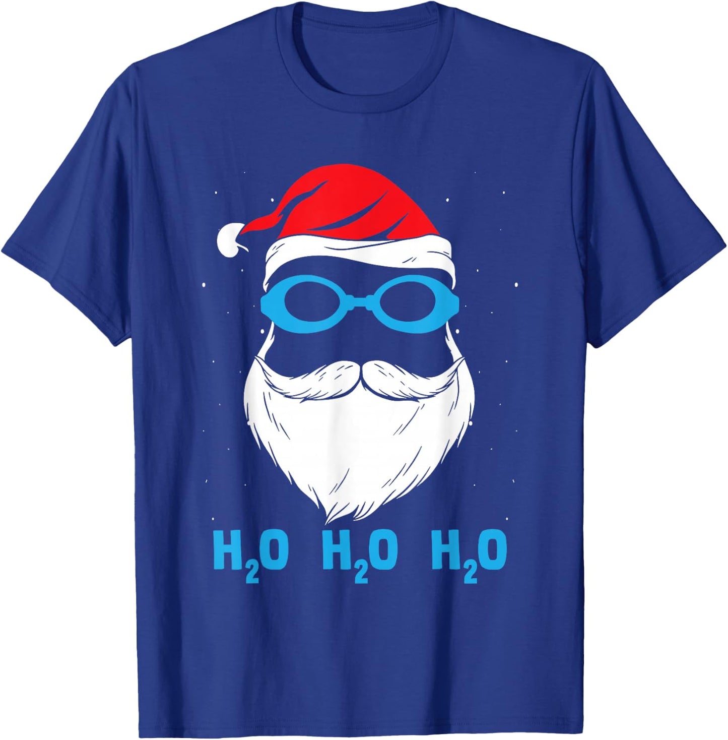 H2o H2o H2o Santa Claus Swimming Santa Hat Swimming Lover T-Shirt - T-Shirt | Royal