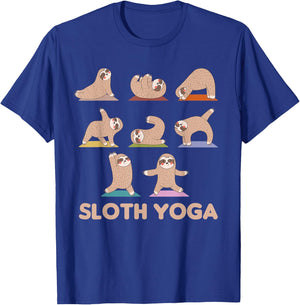 Sloth Yoga Cute Sloths Do Sport Sloth Yoga T-Shirt - T-Shirt | Royal
