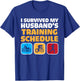 Triathlon Art Women Wife Triathlete Swim Bike Run Athletes T-Shirt - T-Shirt | Royal