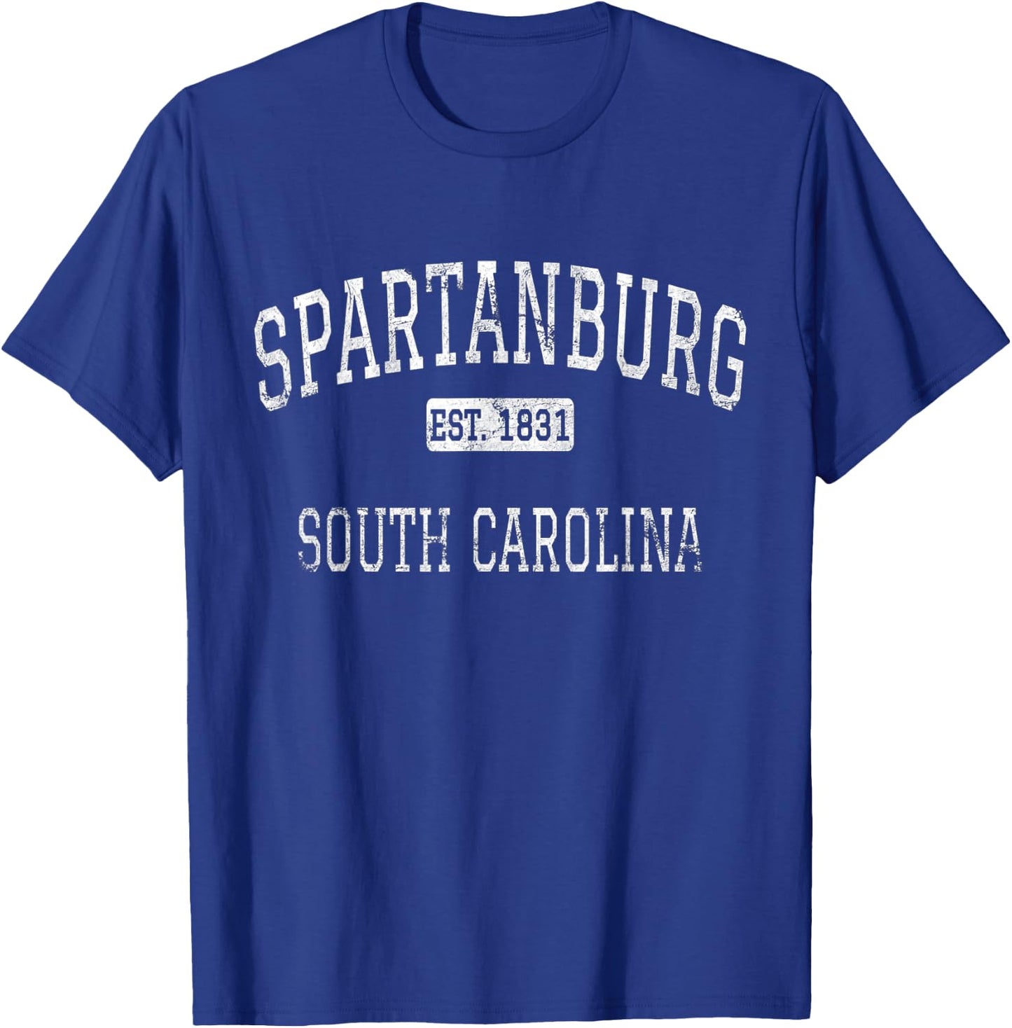 Spartanburg South Carolina SC Vintage T-Shirt - T-Shirt | Royal