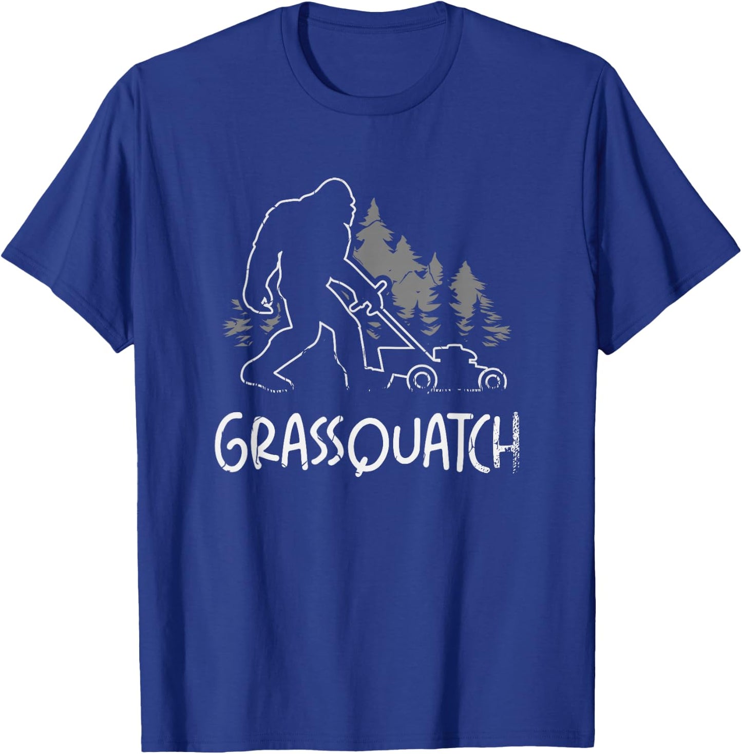 Grassquatch Lawn Grass Bigfoot Fan Mow Sasquatch for a Mower T-Shirt - T-Shirt | Royal