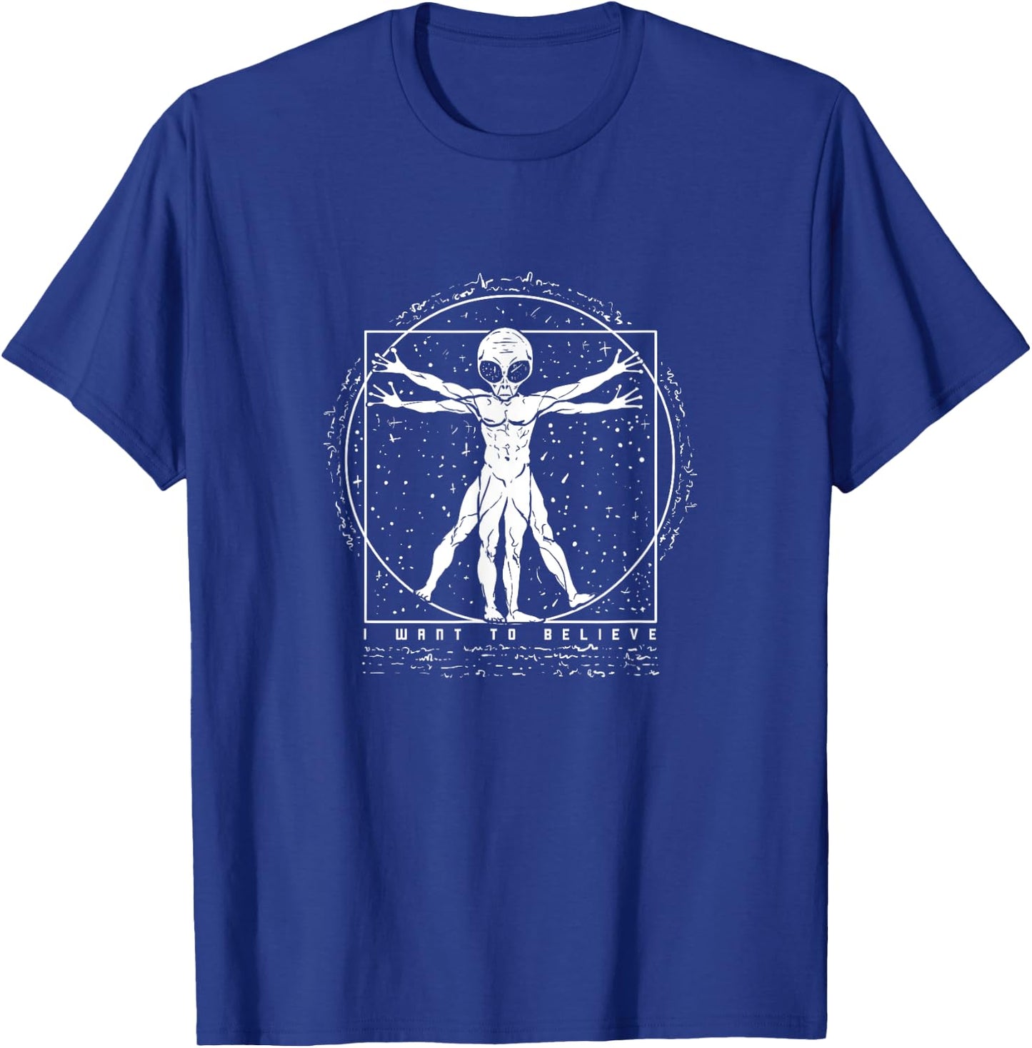 Funny Alien Artwork For An Ancient Astronaut Theorist T-Shirt - T-Shirt | Royal