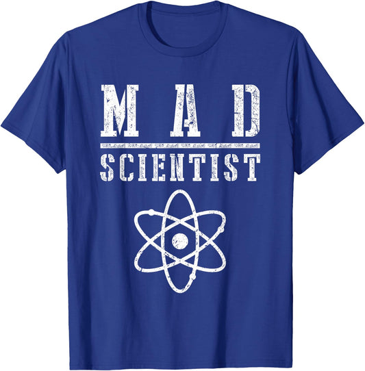 Mad Scientist Shirt Funny Science Nerd Chemistry Physics T-Shirt - T-Shirt | Royal