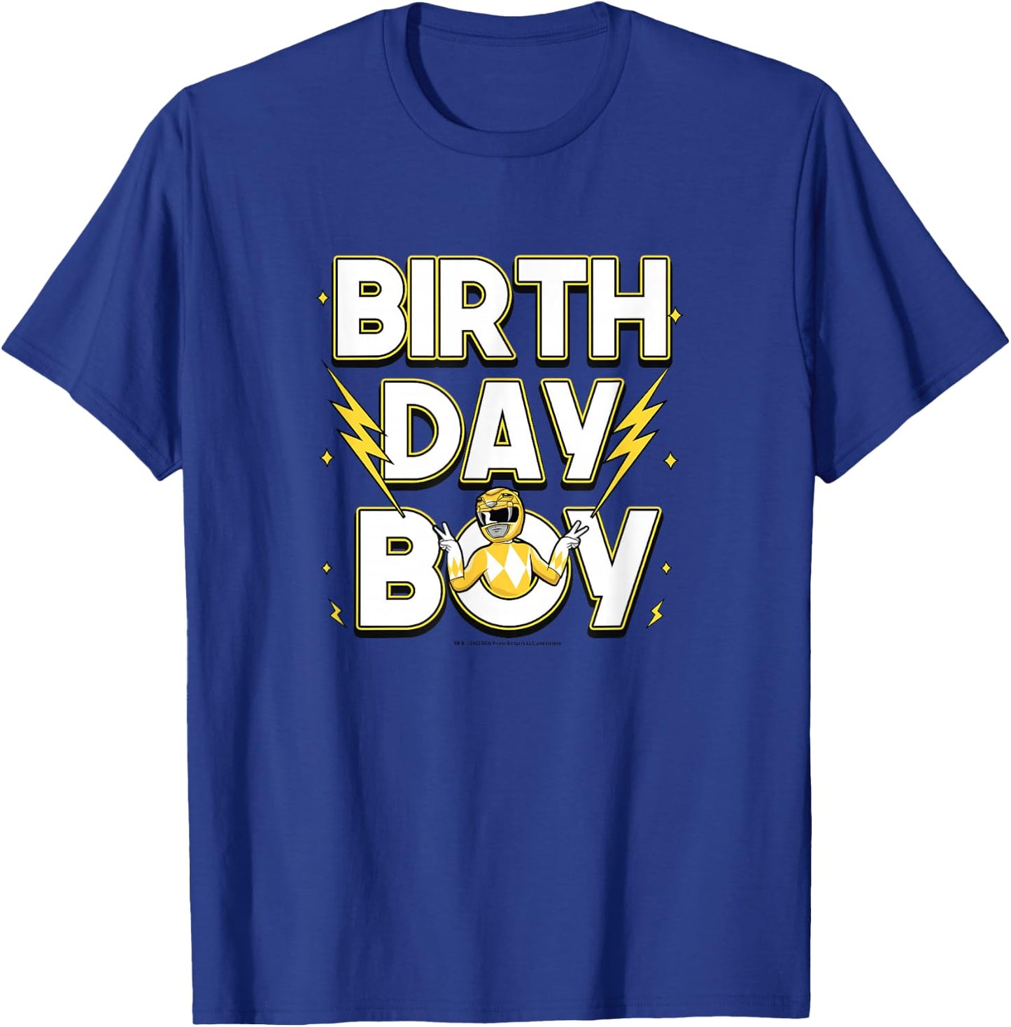 Power Rangers Birthday Boy Electrifying Yellow Ranger T-Shirt - T-Shirt | Royal
