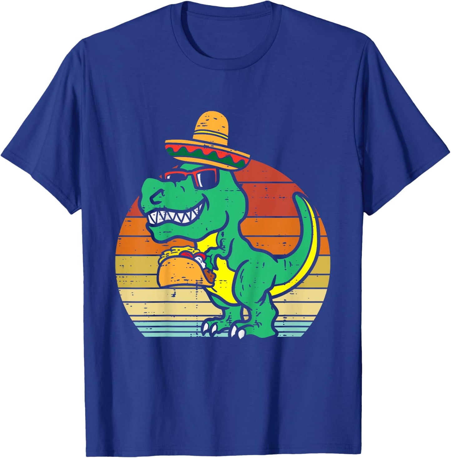 Kids Mexican Dino Taco Trex Toddler Boys Cinco De Mayo Kids T-Shirt - T-Shirt | Royal