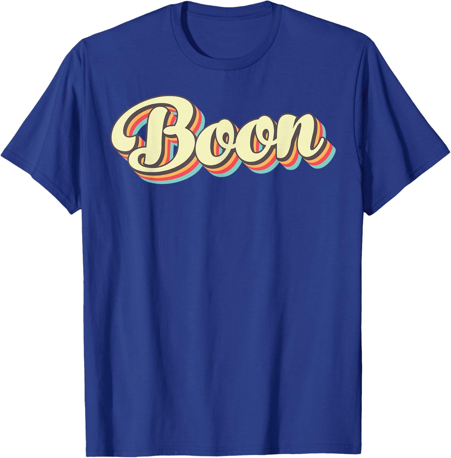 Boon Retro Art Baseball Font Vintage T-Shirt - T-Shirt | Royal
