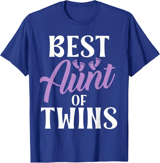 Best Aunt of Twins Aunt T-Shirt - T-Shirt | Royal