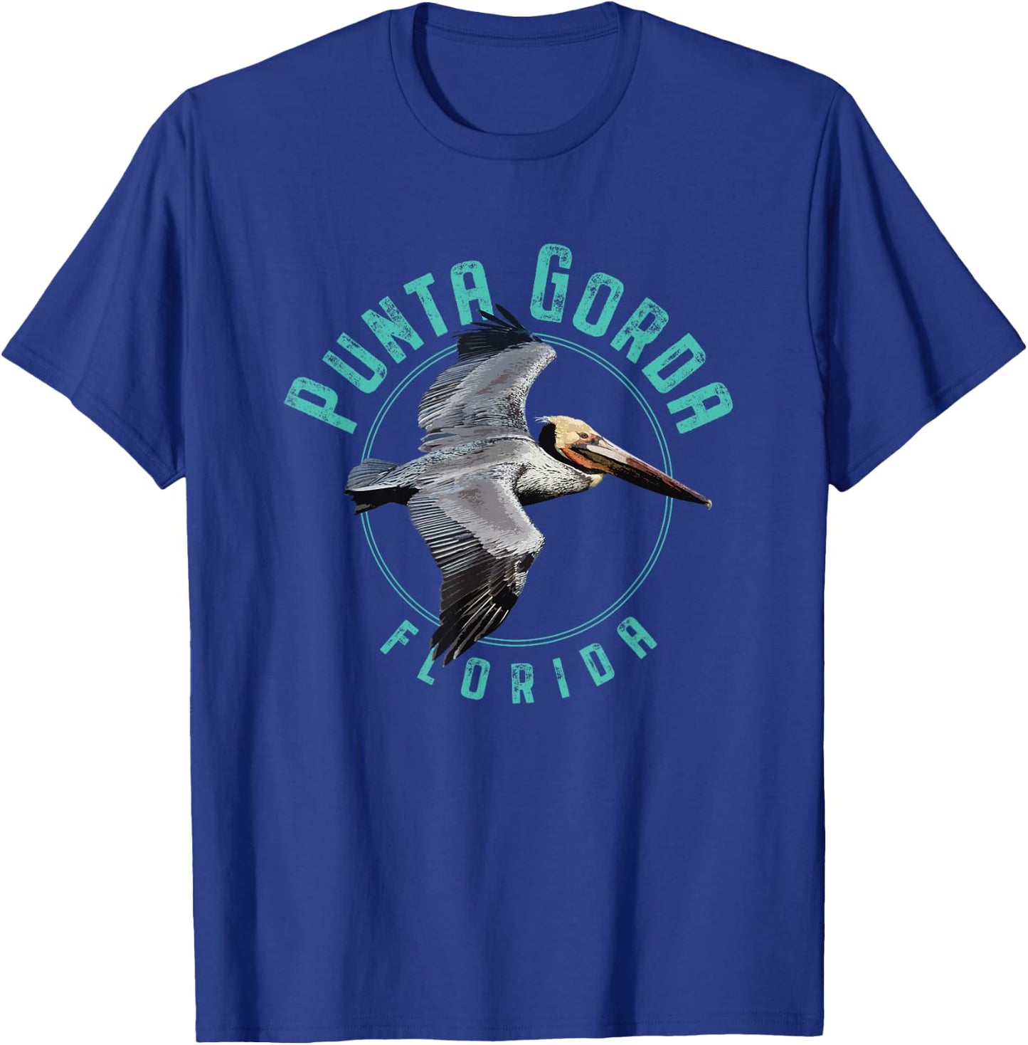 Punta Gorda Florida Pelican Design T-Shirt - T-Shirt | Royal