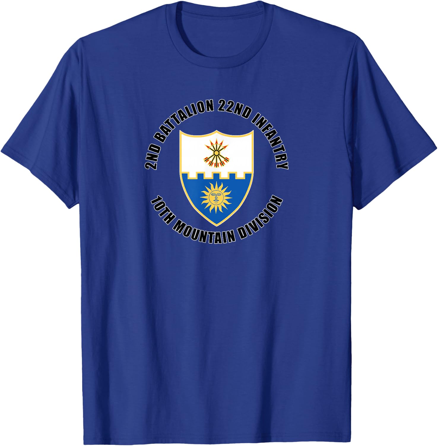2nd Battalion 22nd Infantry 10th Mountain Division Veteran T-Shirt - T-Shirt | Royal