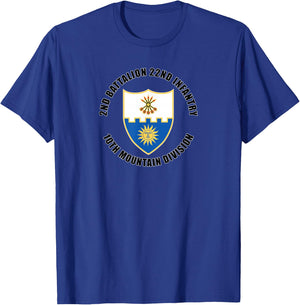 2nd Battalion 22nd Infantry 10th Mountain Division Veteran T-Shirt - T-Shirt | Royal