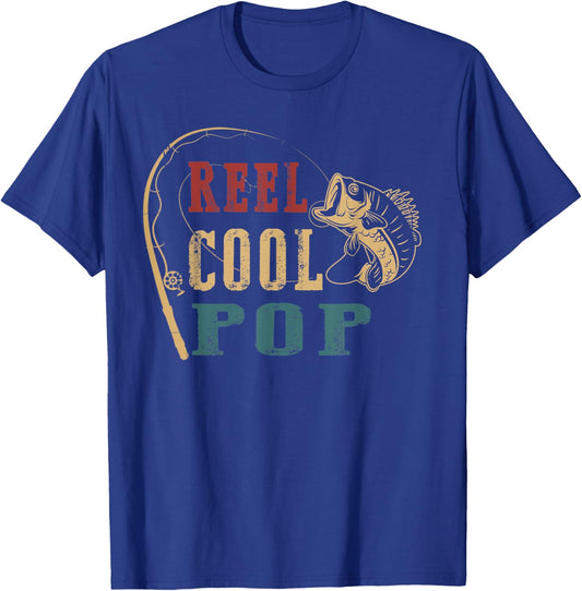 Reel Cool Pop Shirt - Fishing Fathers Day T-Shirt - T-Shirt | Royal
