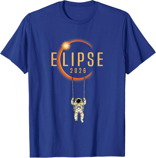 Solar Eclipse 2026 Astronaut Total Solar-Eclipse 26 T-Shirt - T-Shirt | Royal