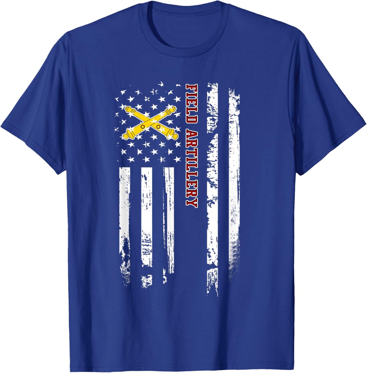 Field Artillery Veteran USA Flag Military Veterans Day Xmas Women Men T-Shirt - T-Shirt | Royal