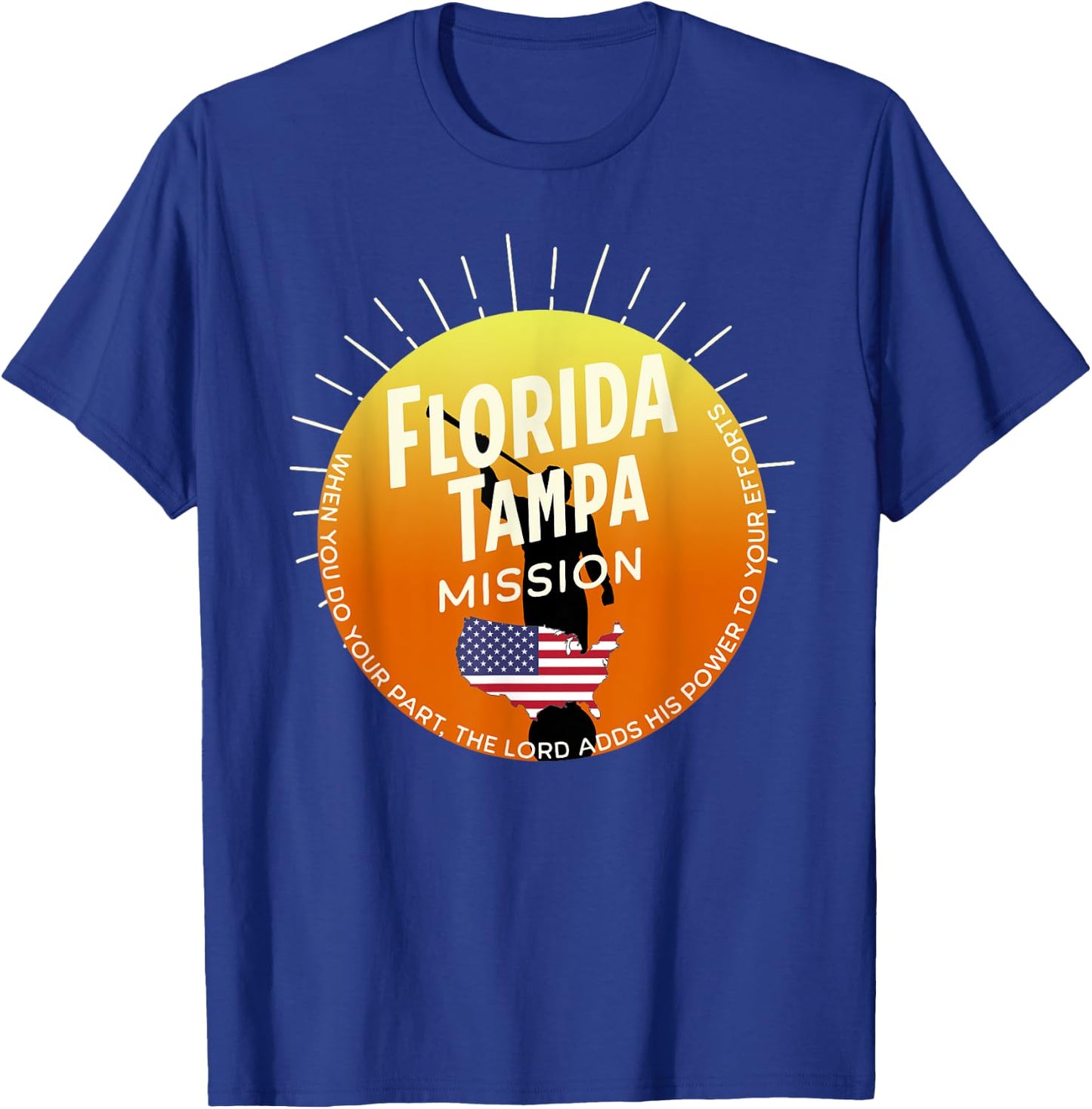 Florida Tampa Mormon LDS Mission Missionary Gift T-Shirt - T-Shirt | Royal