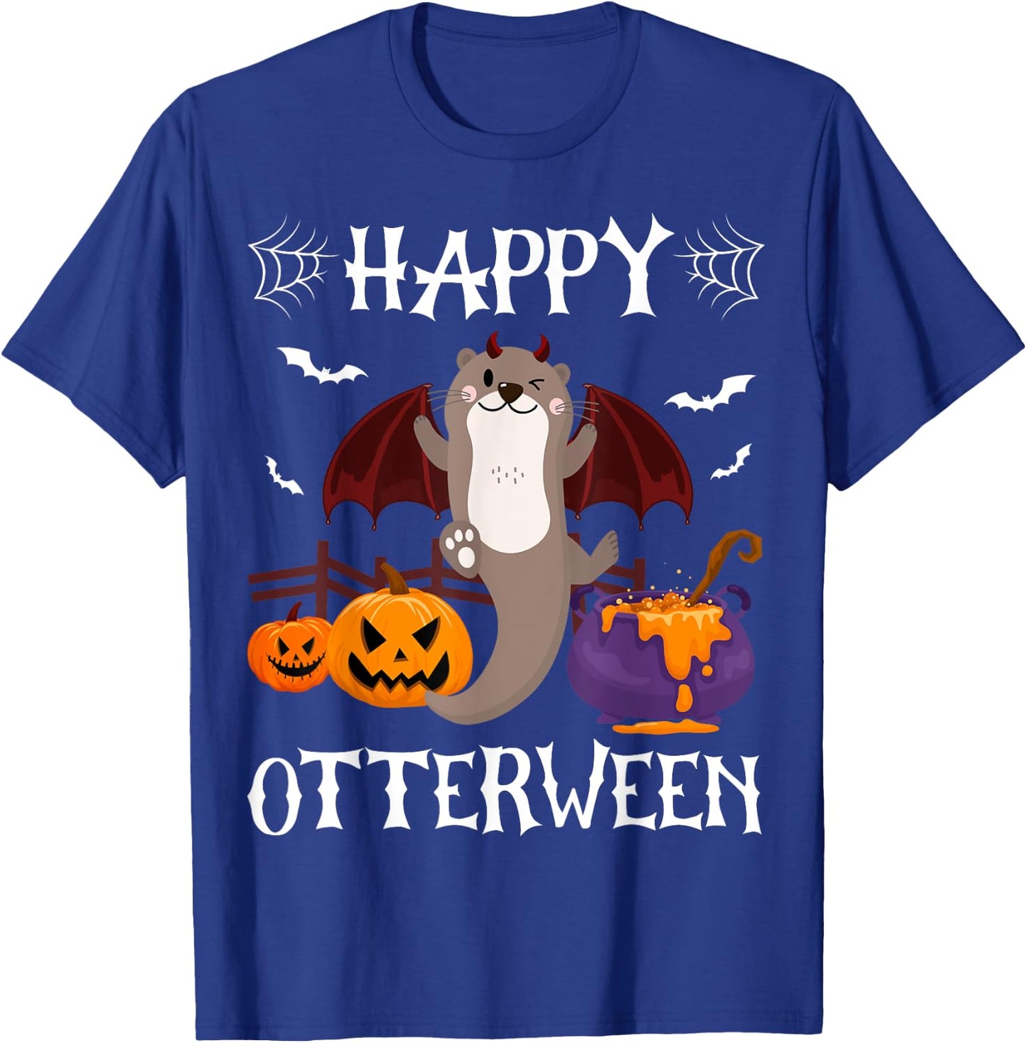 Happy Otterween Halloween Otter Lover Funny T-Shirt - T-Shirt | Royal