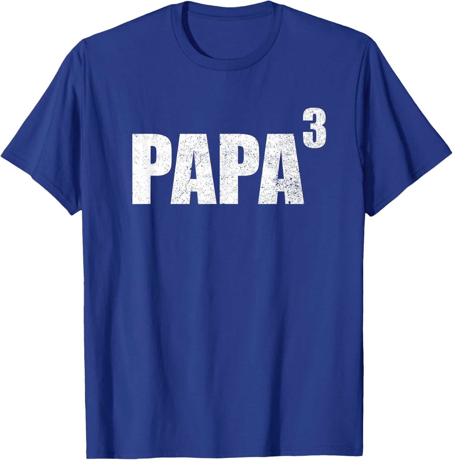 Papa 3 Kid Shirt Papa Cubed Shirt Grandpa 3 Kid Shirt Papa T-Shirt - T-Shirt | Royal