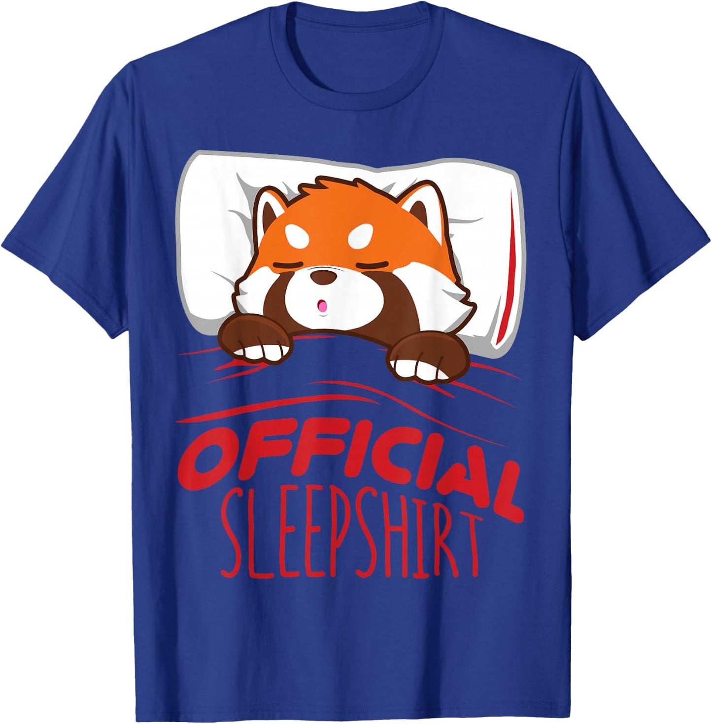Official Sleepshirt Red Panda Sleeping T-Shirt - T-Shirt | Royal