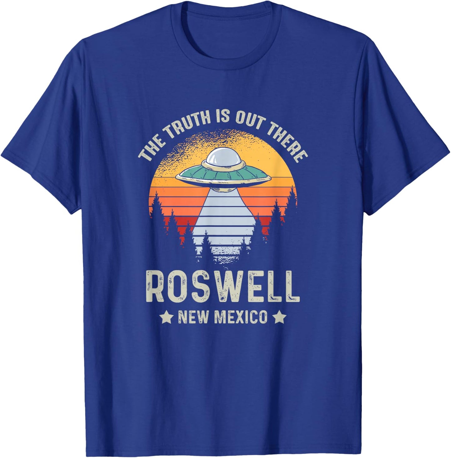 Truth Is Out There Roswell New Mexico Alien Abduction UFO T-Shirt - T-Shirt | Royal