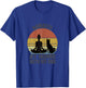 Namaste At Home With My Dog Vintage Dog Lover Owner Yoga T-Shirt - T-Shirt | Royal