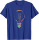 Electrician Gifts Men Women Colorful Light Bulb Lineman T-Shirt - T-Shirt | Royal