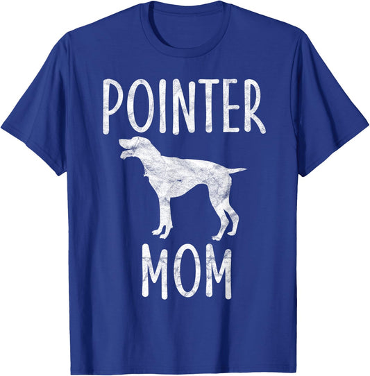 Vintage Pointer Mom Gift Rott Dog Owner Pointer Mother Men Women Kids T-Shirt - T-Shirt | Royal
