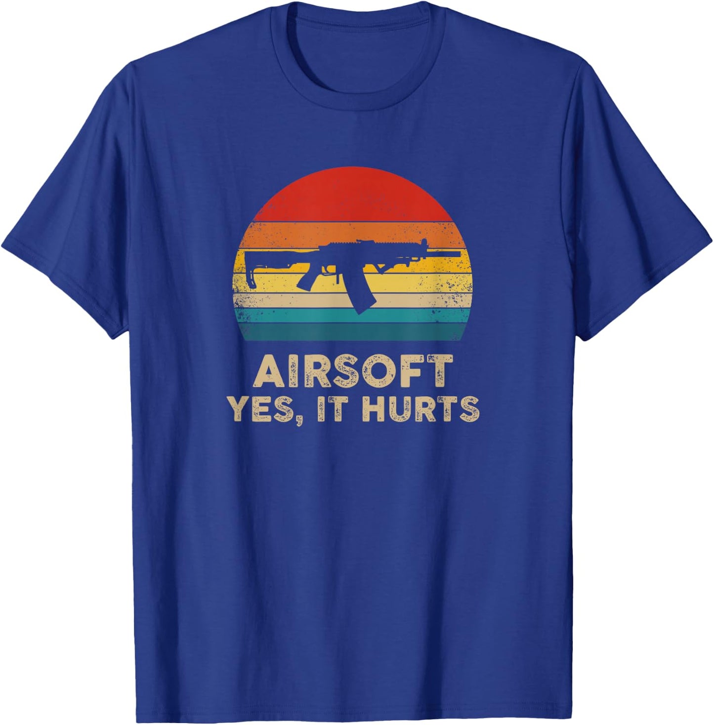 Funny Airsoft - Airsoft Yes, it Hurts - Retro T-Shirt - T-Shirt | Royal