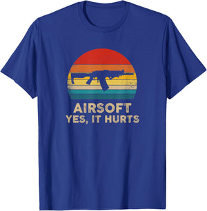 Funny Airsoft - Airsoft Yes, it Hurts - Retro T-Shirt - T-Shirt | Royal