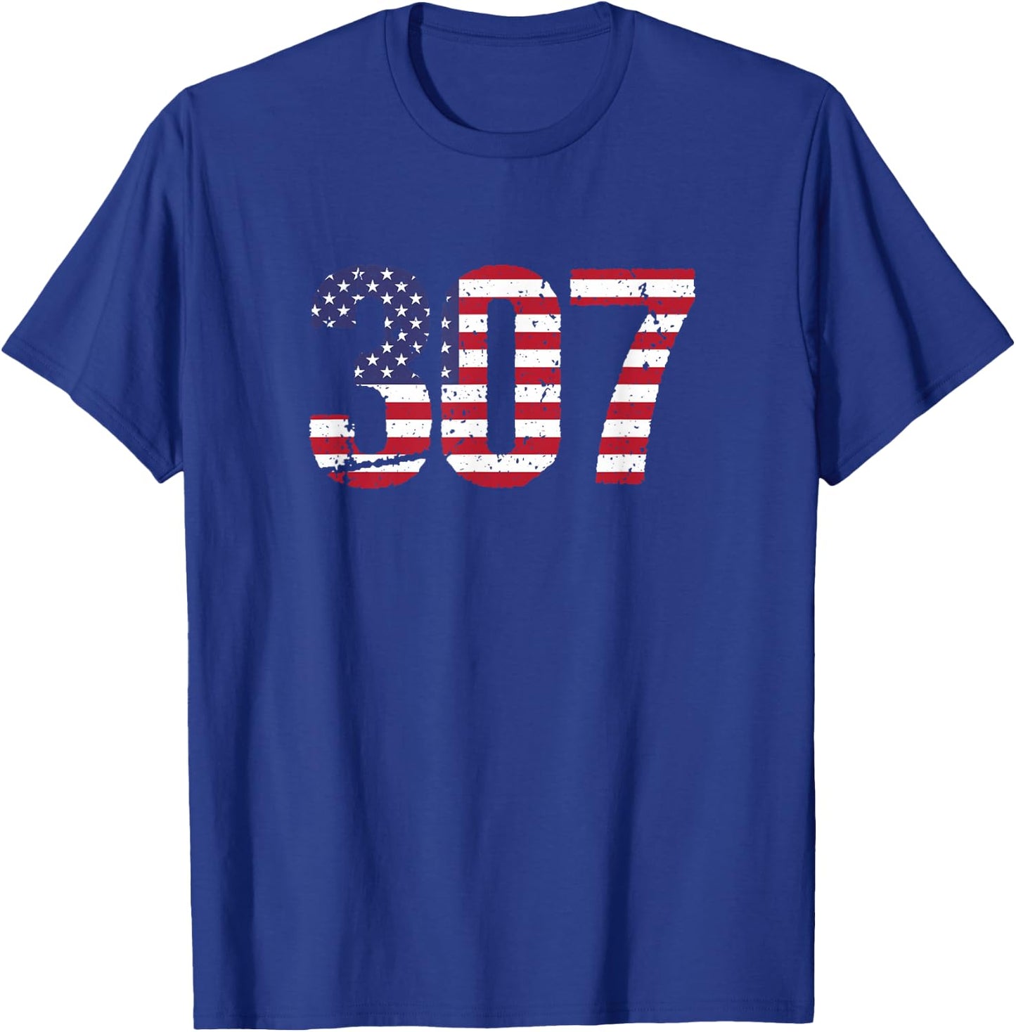 307 Wyoming Area Code T-Shirt - T-Shirt | Royal