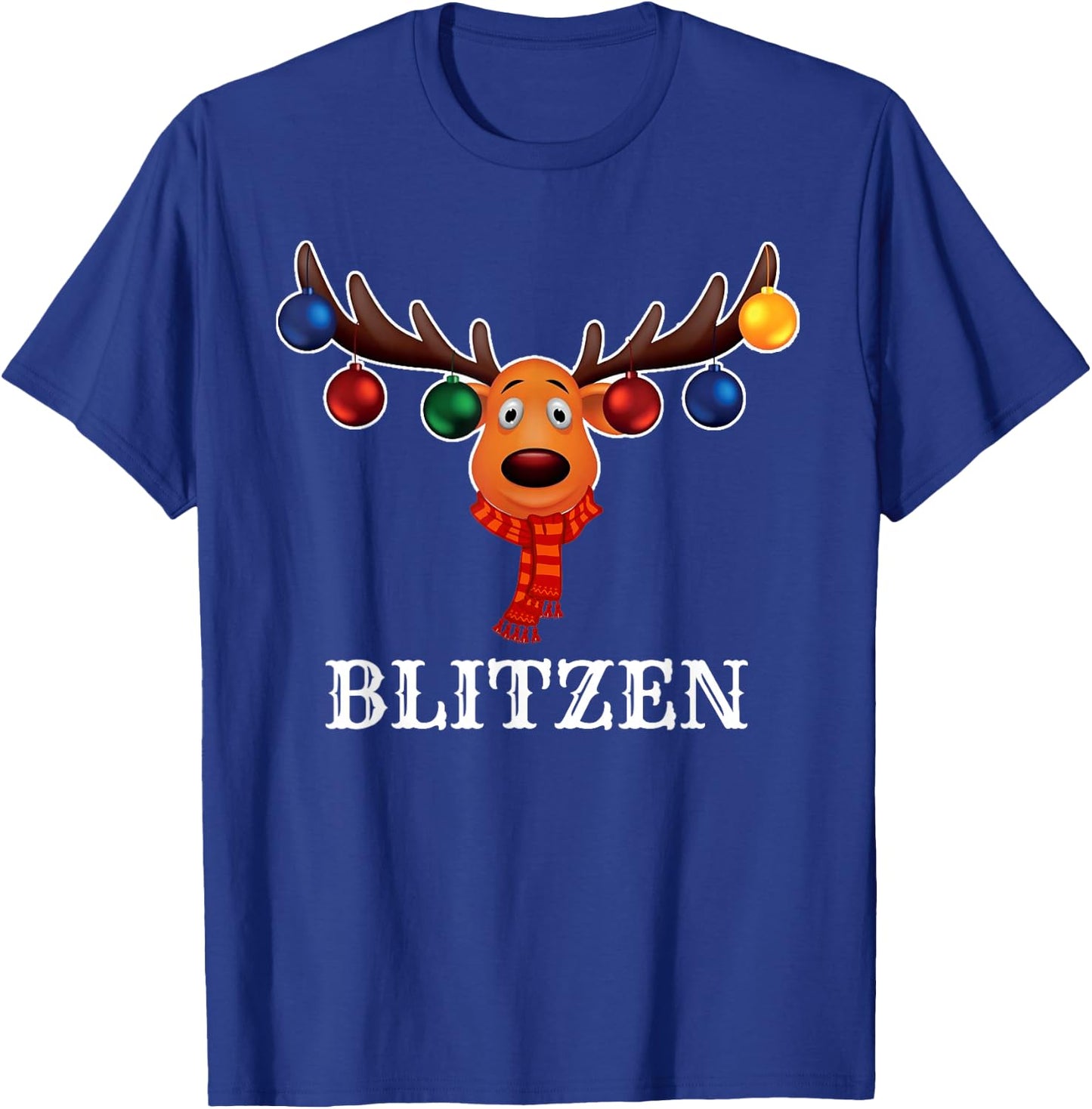 Santa Reindeer Blitzen Xmas Group Costume T-Shirt - T-Shirt | Royal