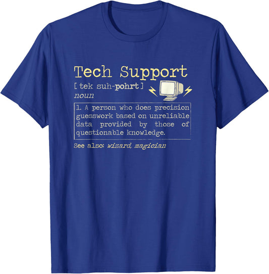 Tech Support Definition - Technical Wizard And Magician T-Shirt - T-Shirt | Royal