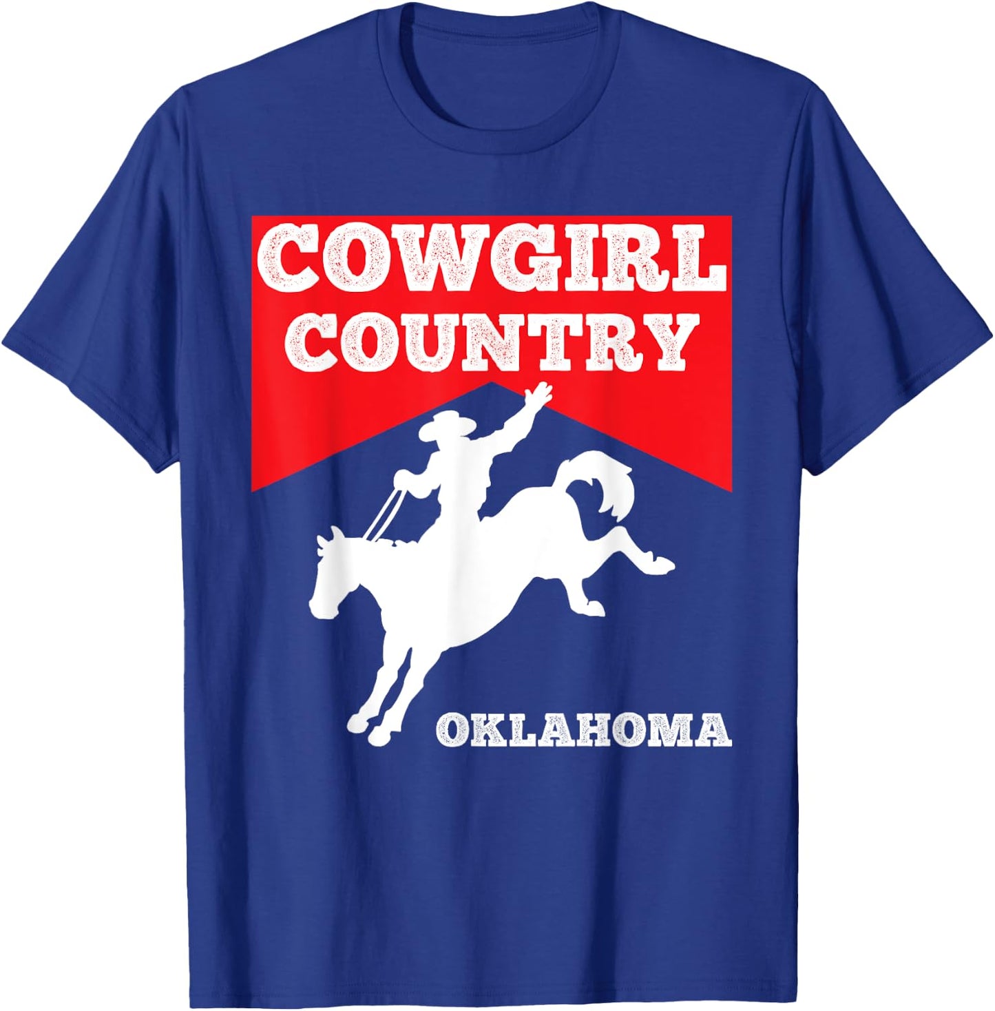 Oklahoma Cowgirl Country Horse Riding Rodeo Apparel T-Shirt - T-Shirt | Royal