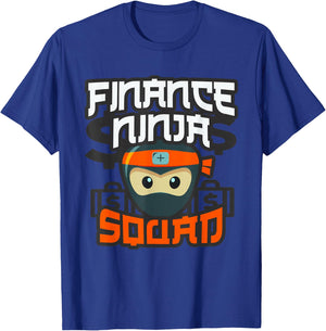 Multitasking CFO Accountant Analysis FINANCE NINJA SQUAD T-Shirt - T-Shirt | Royal