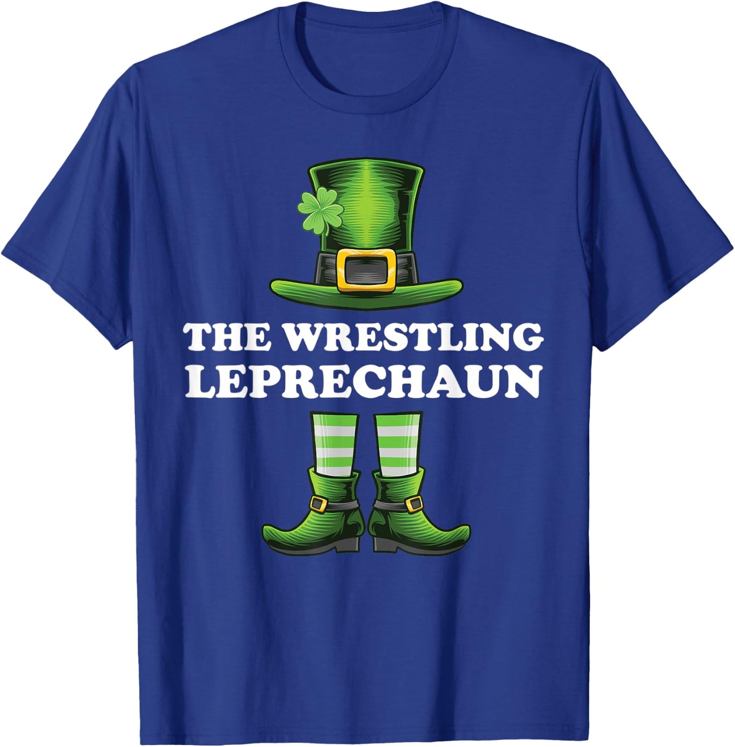 The Wrestling Leprechaun Matching Family St Patricks Day T-Shirt - T-Shirt | Royal