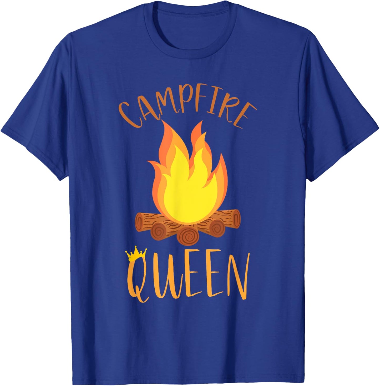 Campfire Queen Funny Outdoor Camping T-Shirt - T-Shirt | Royal