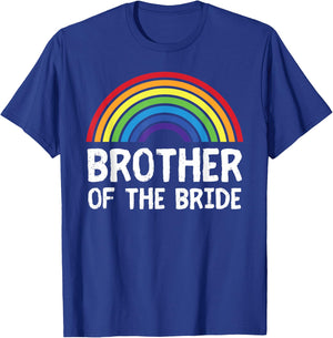 Brother Of Bride LGBTQ+ Gay Lesbian Wedding Family Matching T-Shirt - T-Shirt | Royal