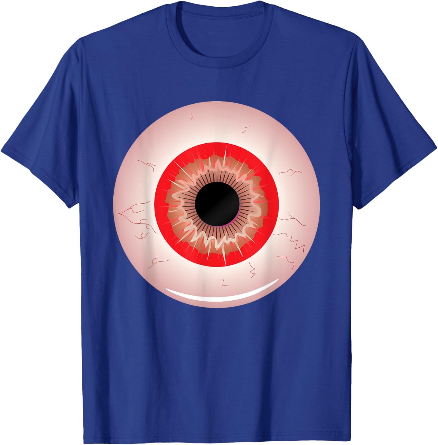 Eye-ball Lazy Halloween Costume Spooky Scary Funny T-Shirt - T-Shirt | Royal