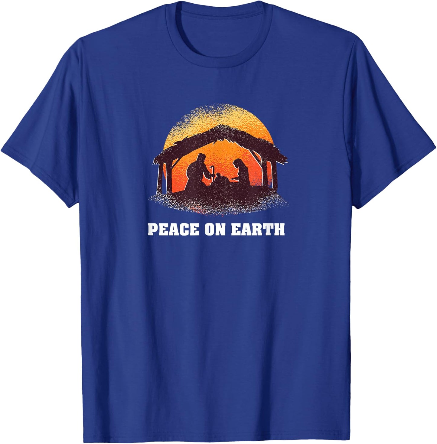 Peace On Earth - Christmas Advent Nativity Scene North Star T-Shirt - T-Shirt | Royal